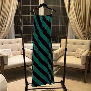 Lilly Pulitzer Green and Navy Maxi Dress